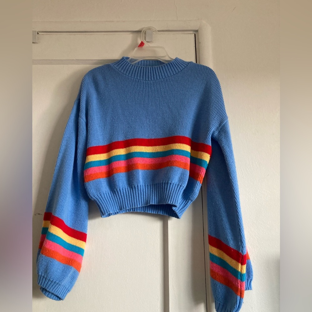 Glamorous Sky Blue Knit Sweater